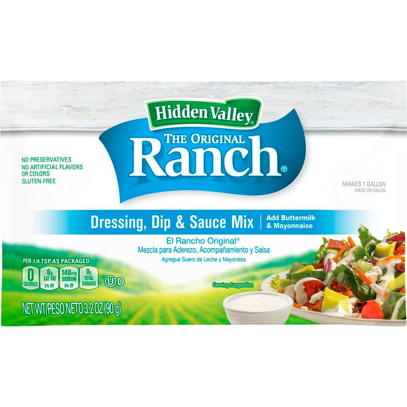 Hidden Valley Original Dry Mix Gluten Free Salad Dressing, 1 Gallon - 18 per Case