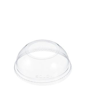 DLW626 Clear Dome with 1.9" Hole Lids for Plastic Cups - 1000/Case